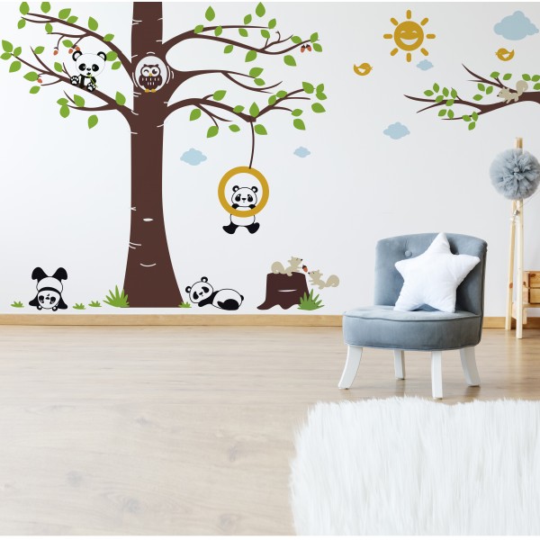 Vinilo Decorativo Adhesivo Beautiful Childhood con Pandas