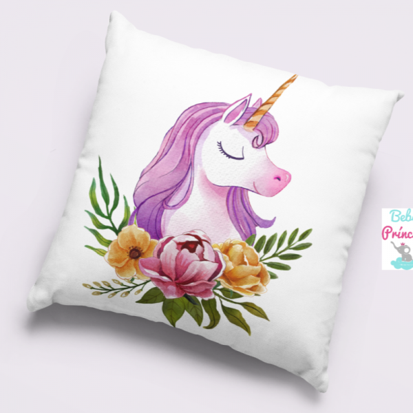 Funda o Cojín Unicornio Bouquet