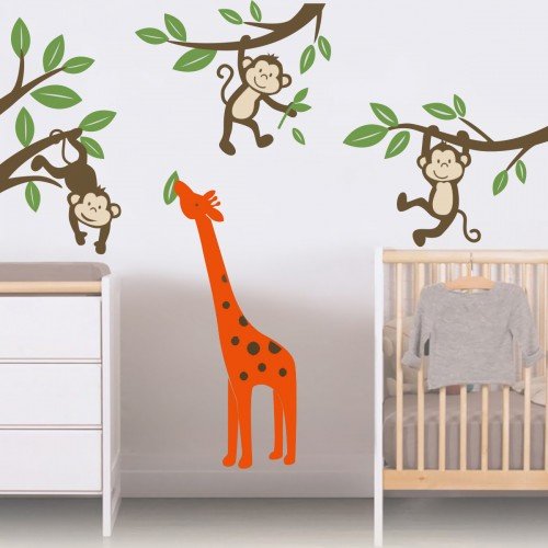 Vinilo Decorativo Adhesivo Lovely Monkeys