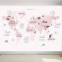 Vinilo Decorativo Adhesivo Mapa Infantil Niña Impresión