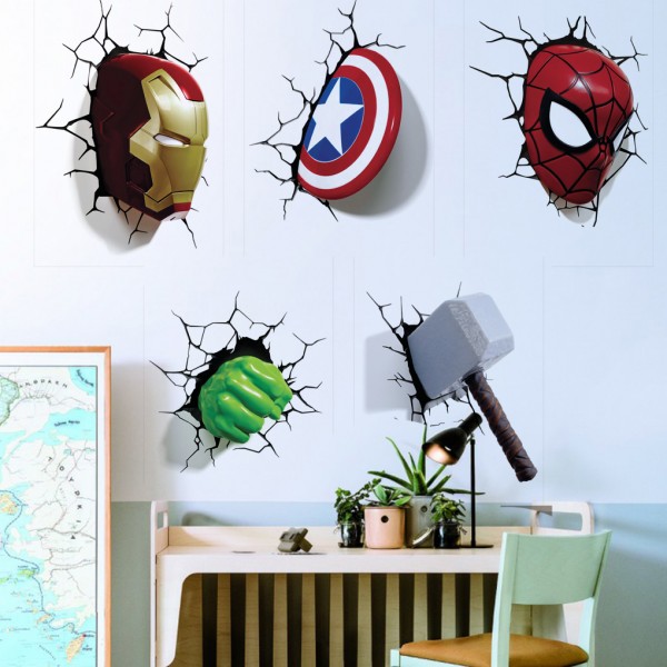 vinilo de pared para habitación de niños Vinilo Iconos Avengers Impresión