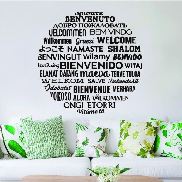 Vinilo Decorativo Adhesivo Frases de acogida Colombia Bogota Medellin Cali Barranquilla Buenaventura