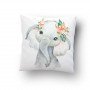 Funda o Cojín Decorativo Infantil Elefante Flores