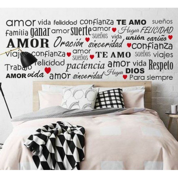 Vinilo Decorativo Adhesivo palabra amor Colombia Bogota Medellin Cali Barranquilla Bucaramanga