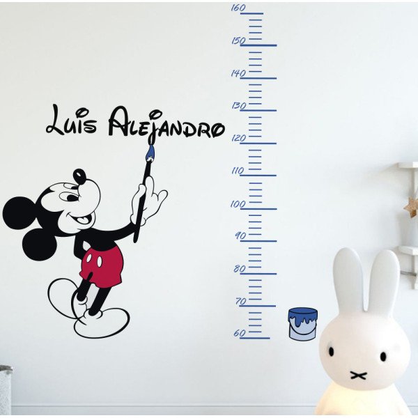  Vinilo Medidor Mickey Nombre