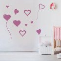 Vinilo Decorativo Adhesivo Corazones Globos