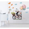 Vinilo Decorativo Oso Bicicleta Impresión