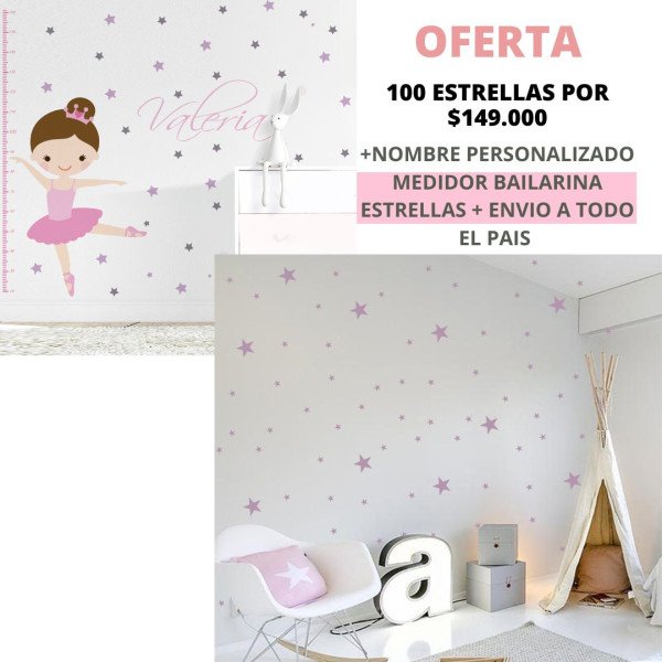 vinilo adhesivo decorativo bailarinas estrellas