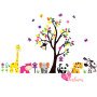 Vinilo Arbol Animales Zafari Infantil 