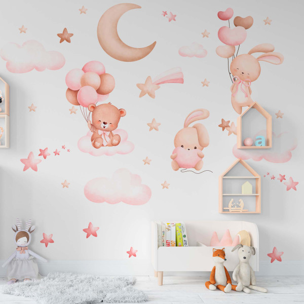 Dulces sueños Baby girl Vinilo Sticker Pared