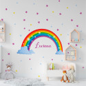 Vinilo Decorativo Adhesivo Arcoiris Estrellas Rainbow Impresión