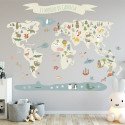 Vinilo Decorativo Adhesivo Baby Map Niño Impresión