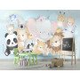 Papel tapiz vinilo adhesivo infantil animales