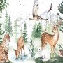 Papel Tapiz Vinilo Adhesivo Animales de Bosque Infantil