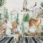 Papel Tapiz Vinilo Adhesivo Animales de Bosque Infantil