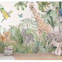 Papel Tapiz Adhesivo Infantil Selva Zafari Animales