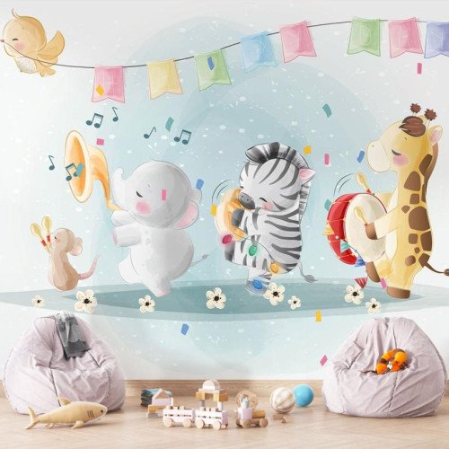 Papel Tapiz Animales Musicales