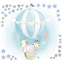 Vinilos Decorativos Infantiles Globos Animales Estrellas Nombre Personalizado