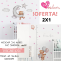 Vinilos Adhesivos Kit Medidor y Oso Globos y Estrellas Niña