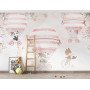 Papel tapiz adhes ivoInfantil Animales Globos Flores Cielo