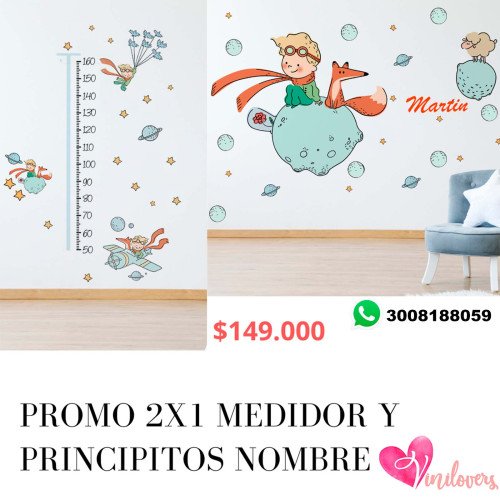 Vinilos Adhesivos Kit Medidor y Vinilo del Principito Zorro