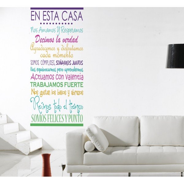 Vinilo Decorativo Adhesivo frases casa Colombia Bogota Medellin Cali Barranquilla Bucaramanga