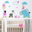 Vinilo Decorativo Adhesivo Animales Pequeños niña