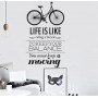 Vinilos Decorativos Adhesivos frase celebre bicicleta Colombia Bogota Medellin Cali Barranquilla Bucaramanga