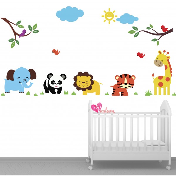 Vinilos adhesivos decorativos infantiles animales Colombia Bogota Medellin Cali Barranquilla Bucaramanga Cartagena