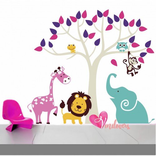 Vinilos decorativos infantiles arboles animales Colombia Bogota Medellin Cali Barranquilla Bucaramanga