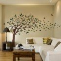 Vinilo Decorativo  Adhesivo Vinilo Árbol de Otoño con Pajaros