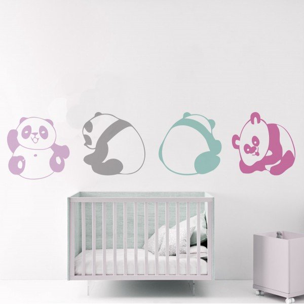 Adhesivos infantiles vinilos decorativos pandas osos Colombia Bogota Medellin Cali Barranquilla Bucaramanga Cartagena Ibague