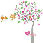 Vinilo Decorativo Adhesivo Sleepy Monkeys Flowers