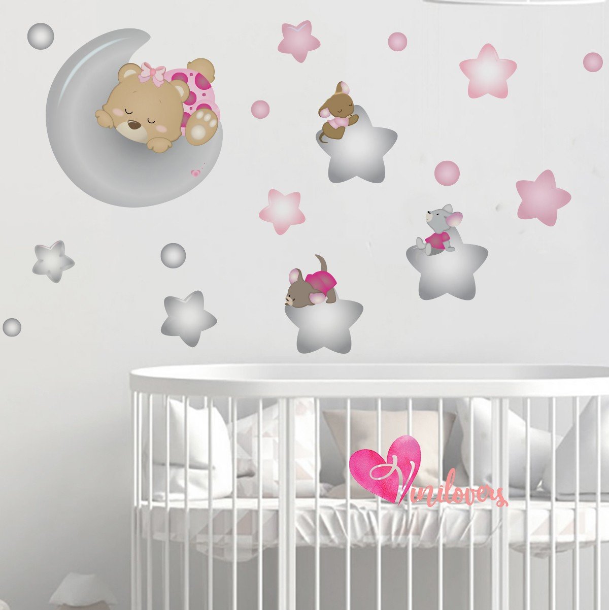 Adhesivos infantiles vinilos decorativos sweet night bears impresiones Colombia Bogota Medellin Cali Barranquilla Bucaramanga