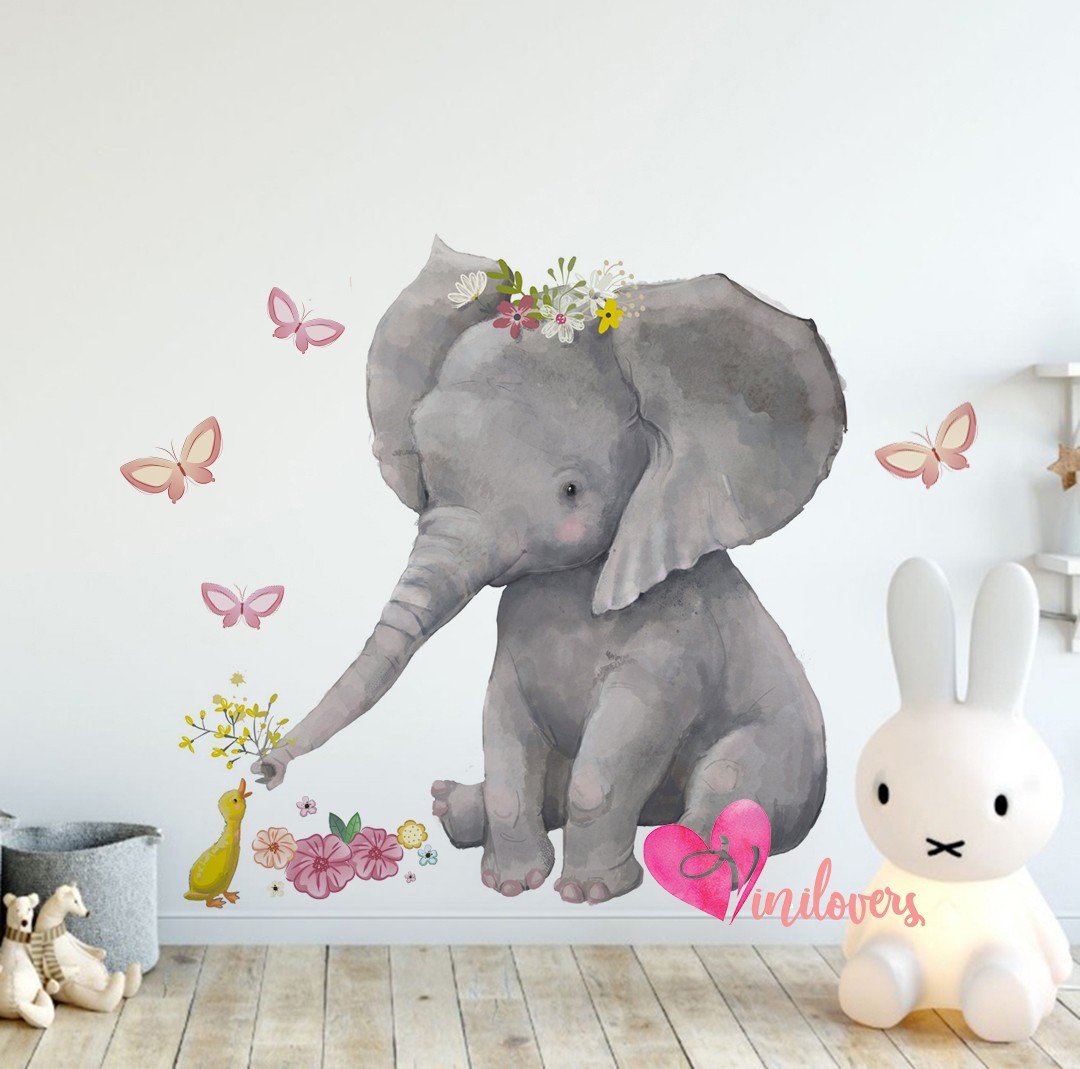 Stickers infantiles vinilos decorativos elefantes patos flores impresos Colombia Bogota Medellin Cali Barranquilla Bucaramanga