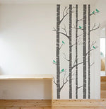 Vinilo Decorativo  Adhesivo Bosque Seco y Pajaros