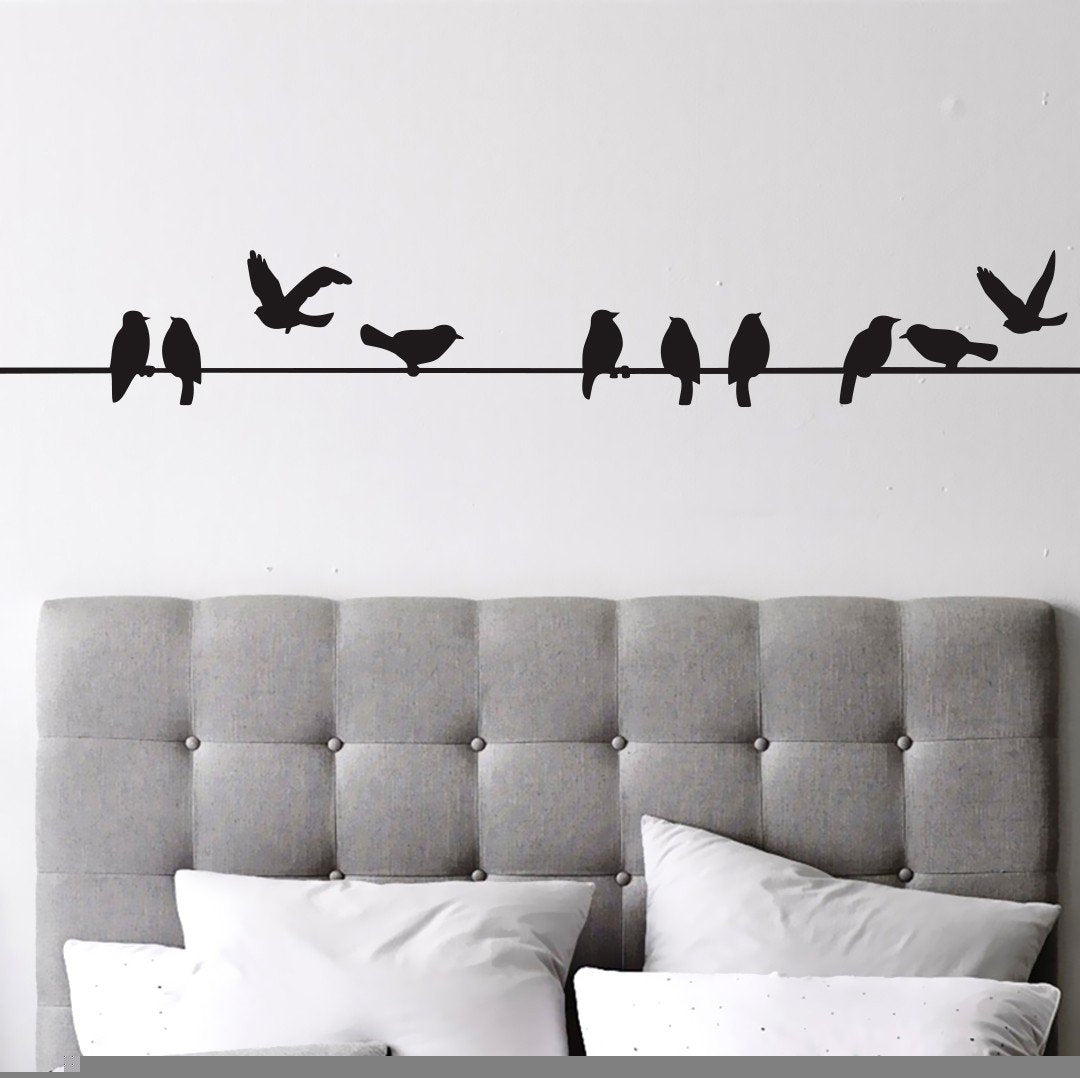 Vinilo Decorativo Adhesivo Cable Birds