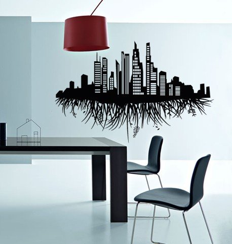 Vinilo Decorativo Adhesivo Ciudad Desterrada