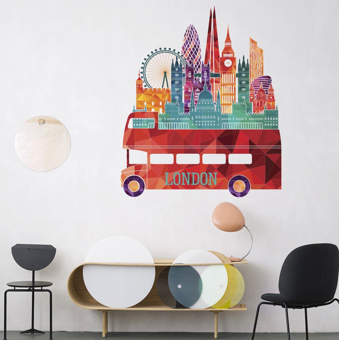 Vinilo Decorativo Adhesivo London city bus impresion