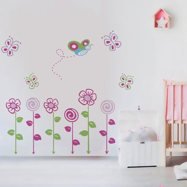 Adhesivos infantiles en vinilo decorativo arboles corazones flores Colombia Bogota Medellin Cali Barranquilla Bucaramanga Cartag