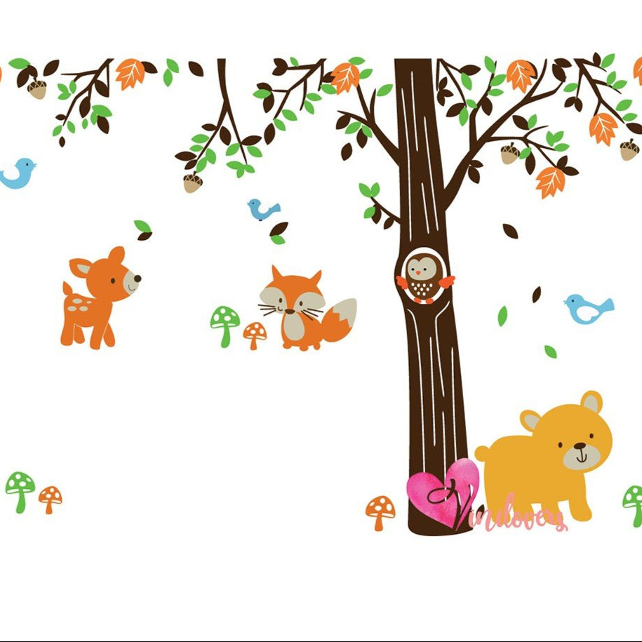 Adhesivos decorativos infantiles arbol buho ardilla Colombia Bogota Medellin Cali Barranquilla Bucaramanga Cartagena Ibague