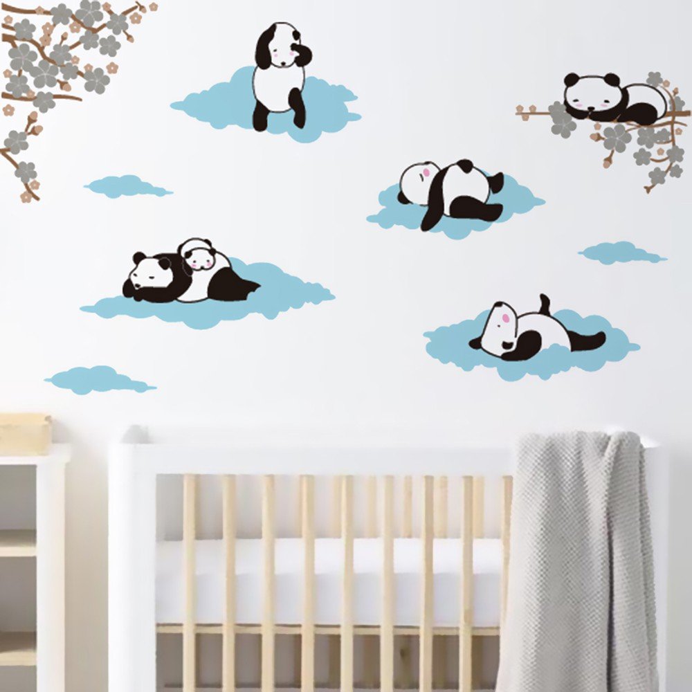 Adhesivo infantil nubes pandas Colombia Bogota Medellin Cali Barranquilla Bucaramanga Cartagena Ibague Pereira