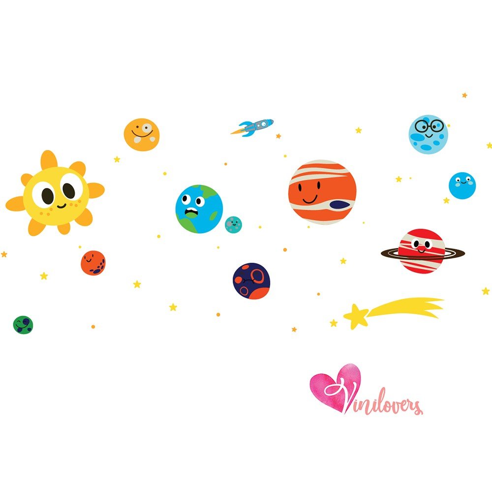Vinilos decorativos infantiles bebes planetas cohetes estrellas  Colombia Bogota Medellin Cali Barranquilla Bucaramanga