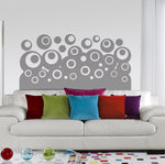 Vinilo Decorativo Adhesivo  Cabecero Circulos