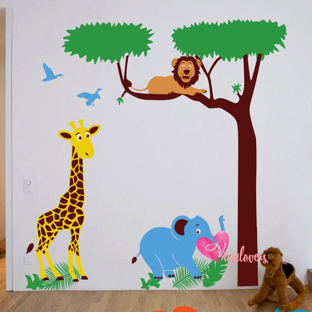 Vinilo Decorativo Adhesivo Animalitos De La Selva  Colombia Bogota Medellin Cali Barranquilla Bucaramanga Cartagena Ibague