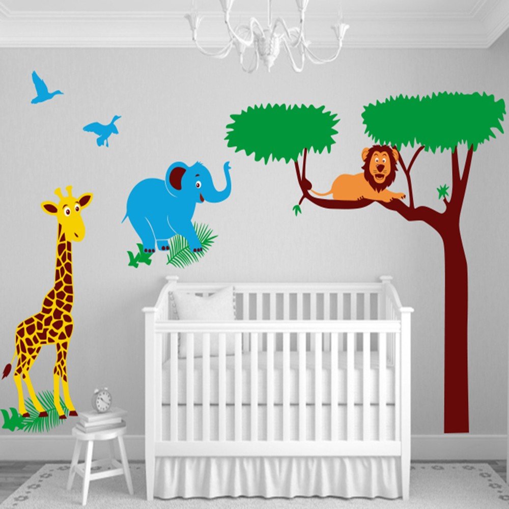 Vinilo Decorativo Adhesivo Animalitos De La Selva  Colombia Bogota Medellin Cali Barranquilla Bucaramanga Cartagena Ibague