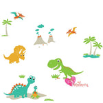 Adhesivos infantiles bebes dinosaurios volcanes bosque Colombia Bogota Medellin Cali Barranquilla Bucaramanga Cartagena Ibague