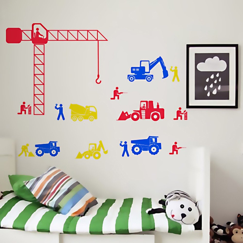 Adhesivos infantiles vinilos carros maquinarias construccion Colombia Bogota Medellin Cali Barranquilla Bucaramanga Cartagena