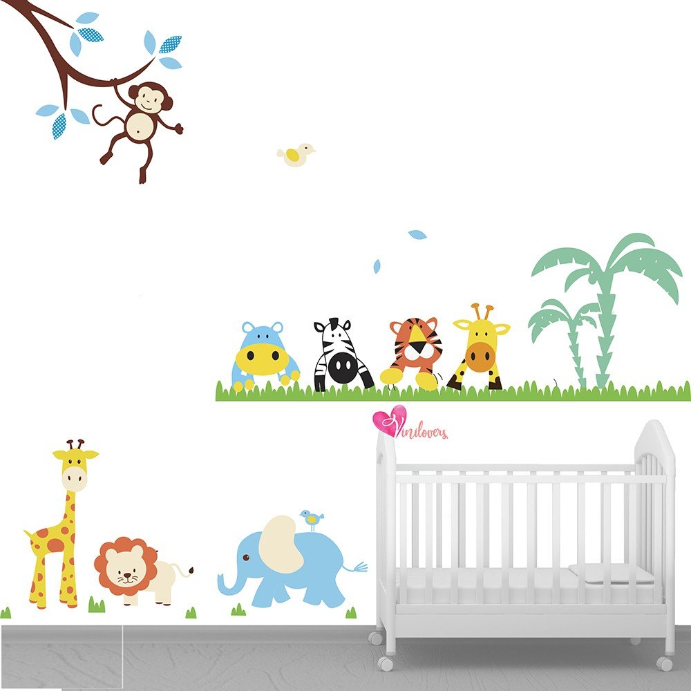 Adhesivos infantiles vinilos decorativos animales rama jungla Colombia Bogota Medellin Cali Barranquilla Bucaramanga Cartagena