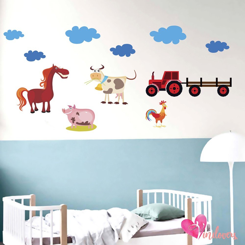 Adhesivos infantiles vinilos decorativos granjitas impresiones Colombia Bogota Medellin Cali Barranquilla Bucaramanga Cartagena
